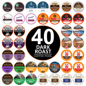 Perfect Samplers dark roast variety pack 40 K-Cups for bold mornings