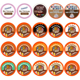 Perfect Samplers hot chocolate pods variety pack front view, ideal for cozy cocoa moments.