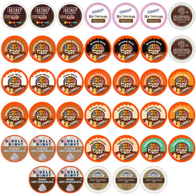 Perfect Samplers hot chocolate pods variety pack for mixed flavors in Keurig brewers.
