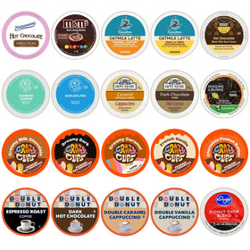 Perfect Samplers variety-pack pod assortment on the kitchen counter for versatile home brewing.