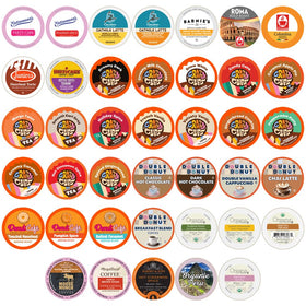 Perfect Samplers variety pack box and cups, ideal for trying new flavors