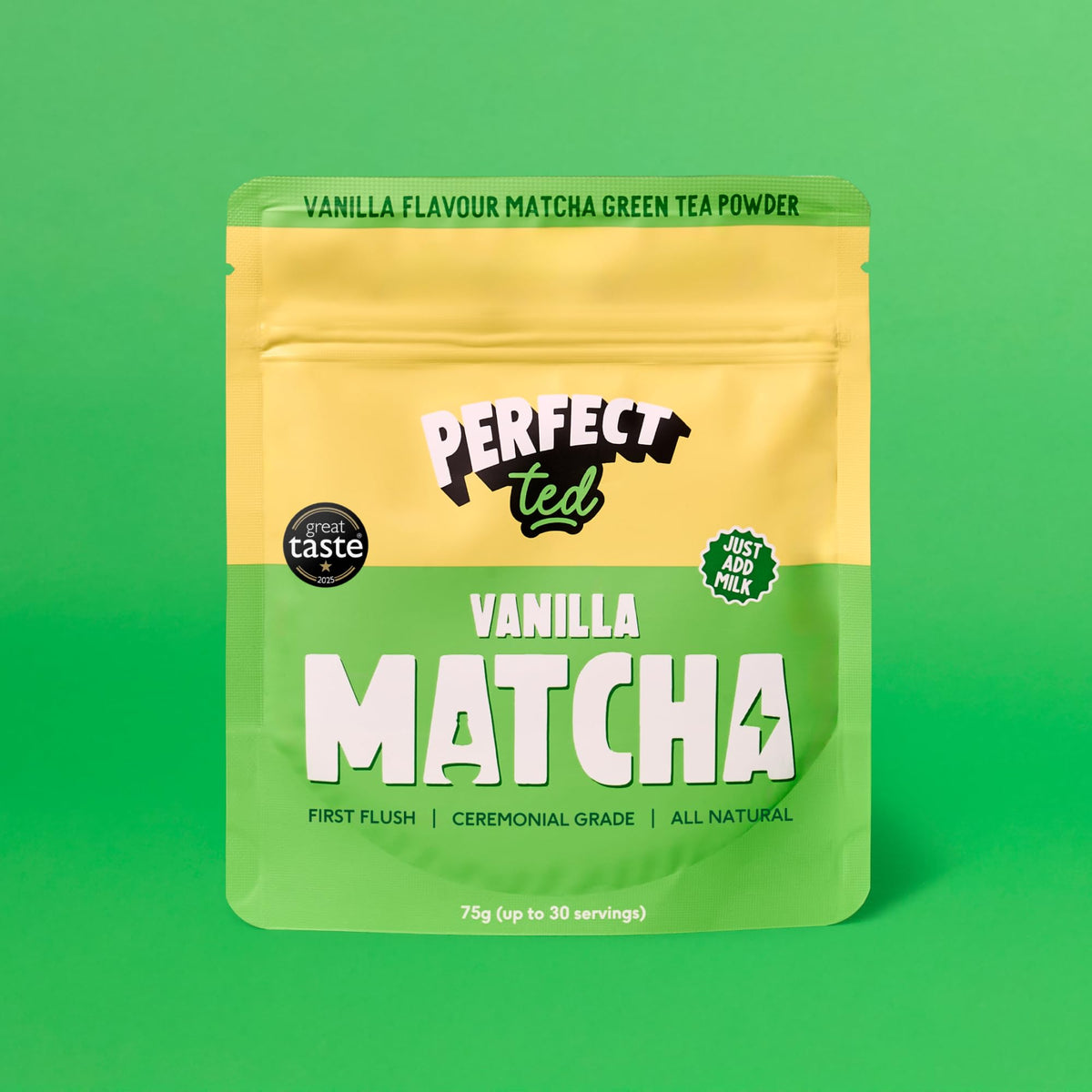 Perfect Ted dry ingredients on mat highlight packaging and color