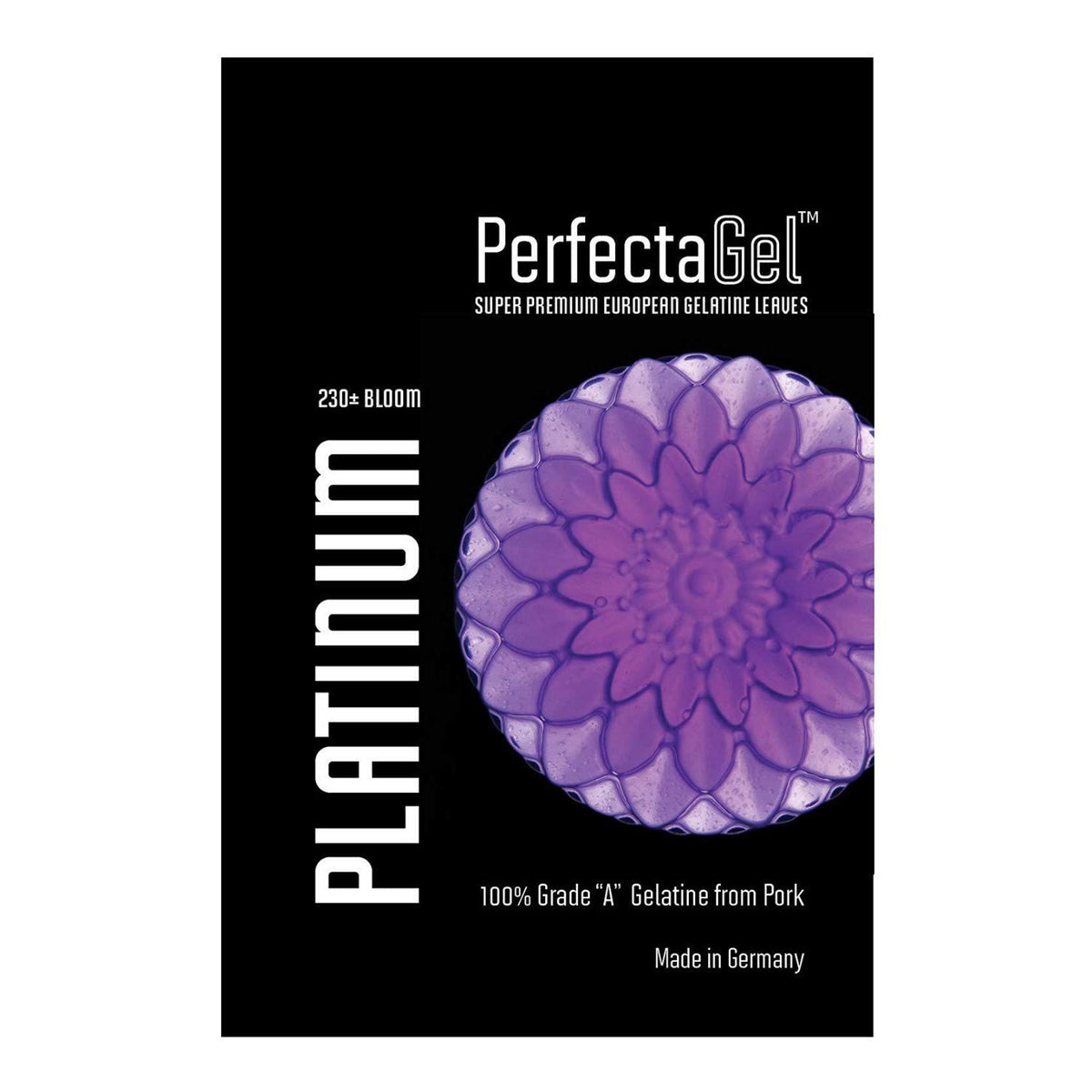 PerfectaGel platinum gelatine sheets deliver clarity and purity for desserts.