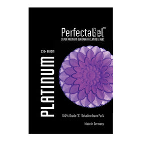 PerfectaGel platinum gelatine sheets deliver clarity and purity for desserts.