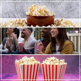 Perfectware popcorn ideal for a home cinema experience during movie night.