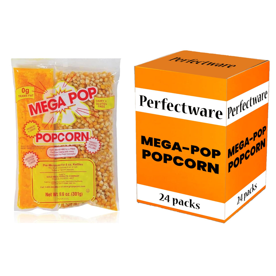 Perfectware popcorn portion packet—ready-to-use for quick, fresh popcorn at home.