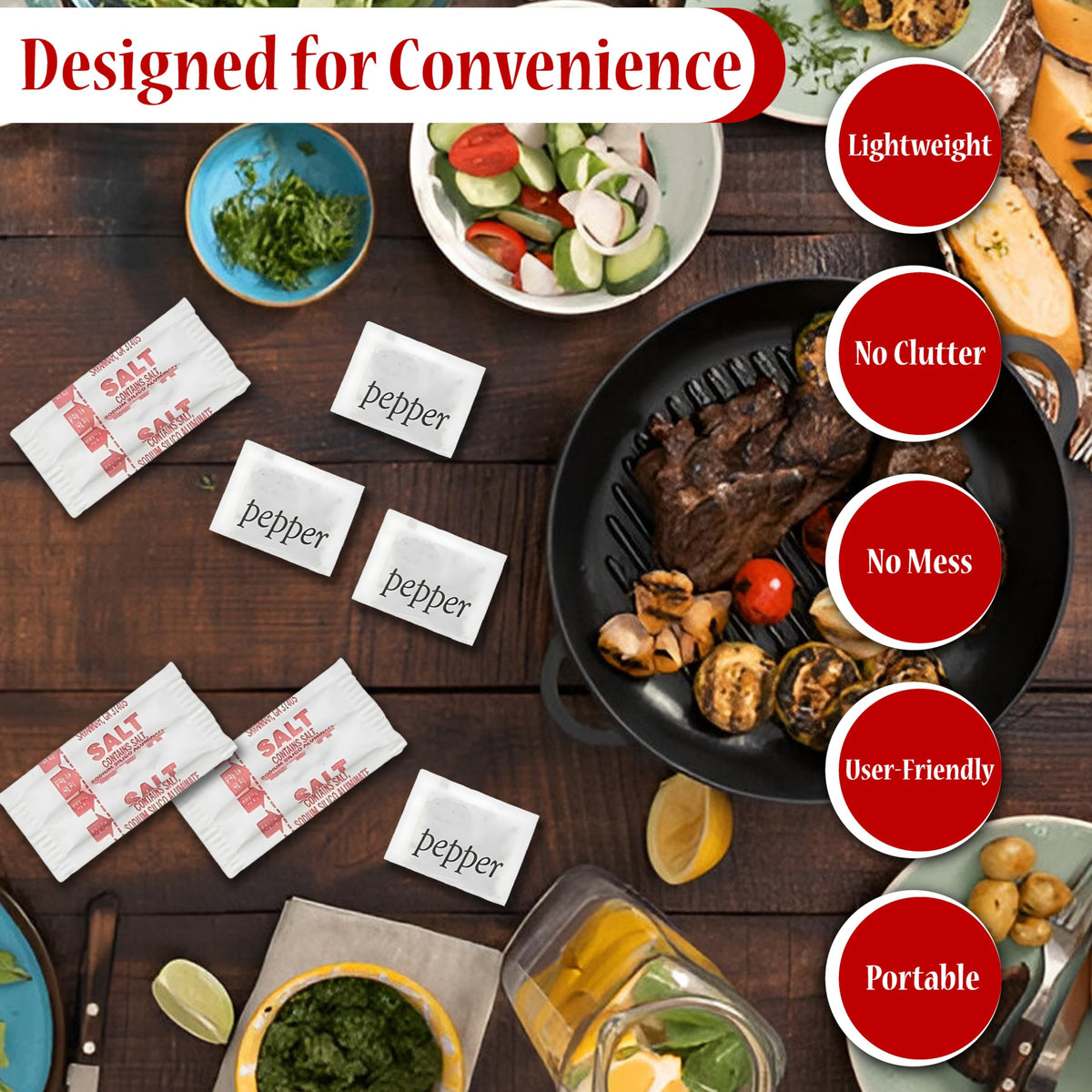 Perfectware pepper packets designed for consistent flavor boosts in fast-cook meals.
