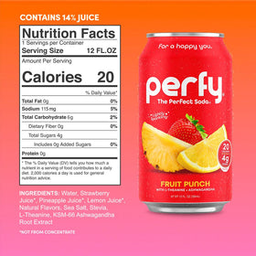 PERFY real fruit juice splash emphasizes natural flavors.