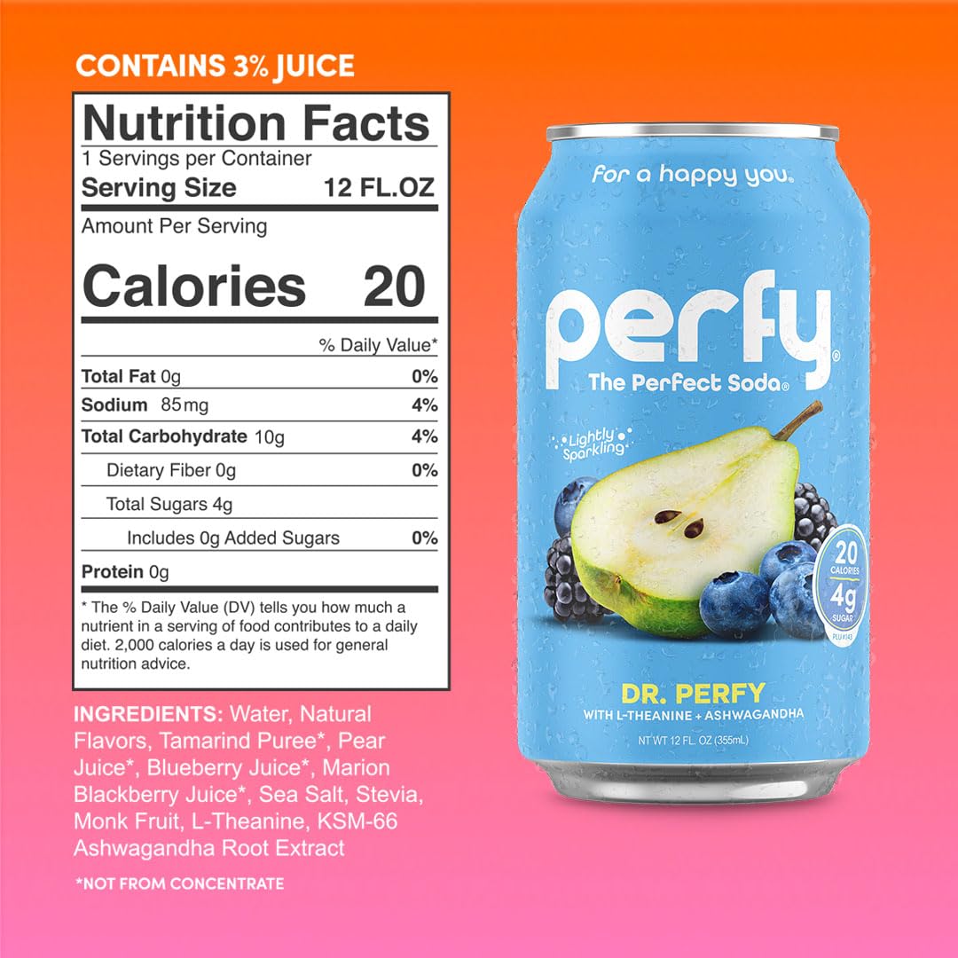 PERFY Tropical Citrus poured in a glass for a tangy mocktail.
