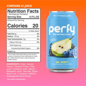 PERFY Tropical Citrus poured in a glass for a tangy mocktail.