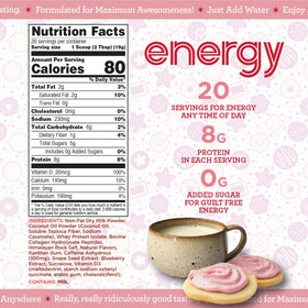 Perk Energy Drink Mix Sugar Cookie scoop-dispense demonstrates quick, precise serving for busy mornings