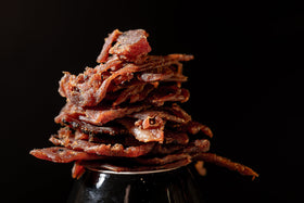 Perky Jerky nitrate-free turkey jerky with no added MSG or preservatives.