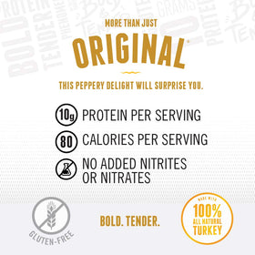 USA origin Perky Jerky packaging emphasizes quality ingredients