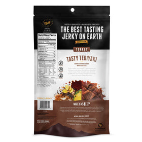 Close-up of chewy Perky Jerky Teriyaki texture.