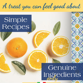 Fresh orange slice beside candies to evoke natural flavors