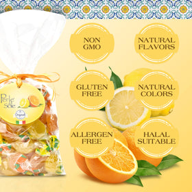 Perle di Sole Capri-inspired Italian fruit sweets with vibrant aroma.