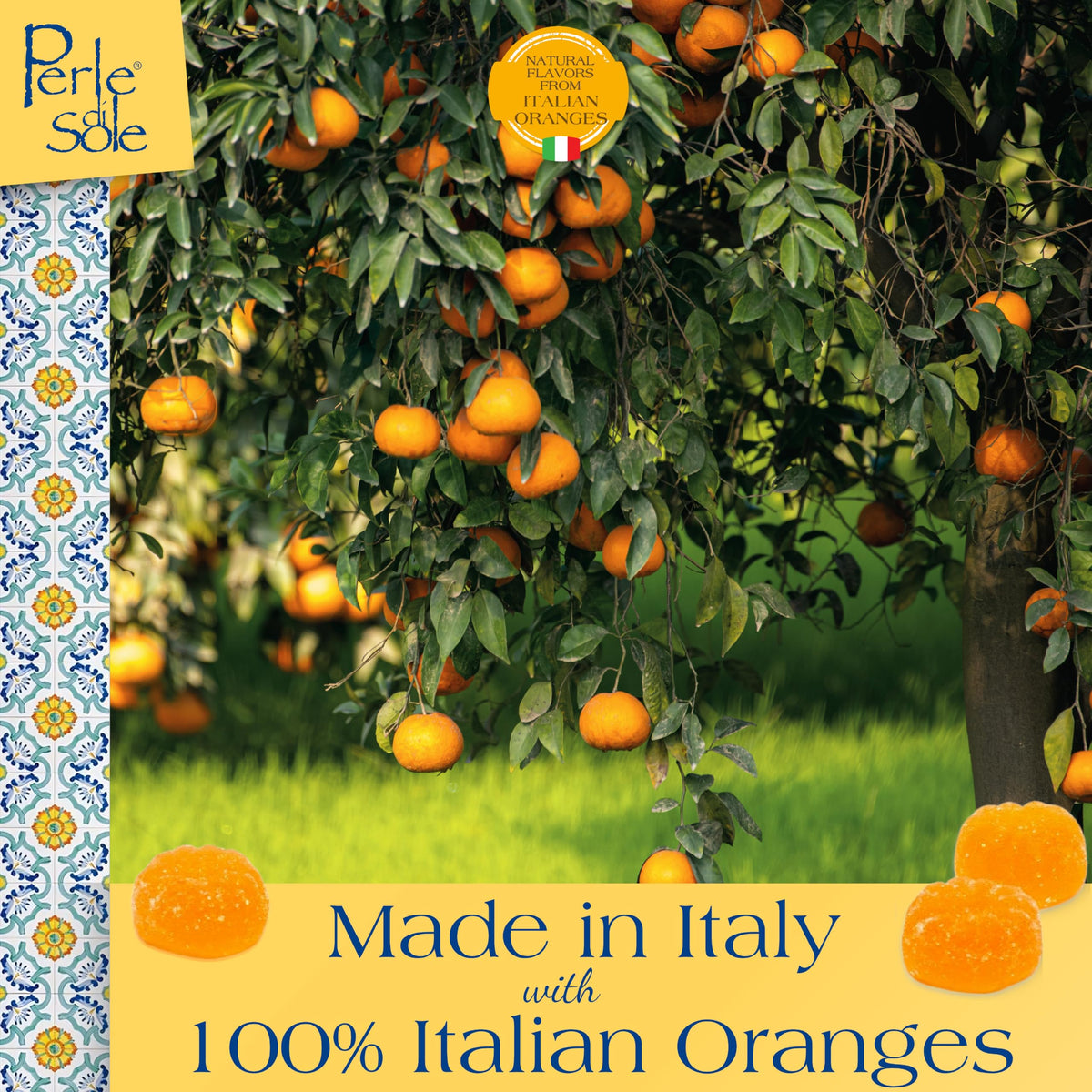 Perle di Sole individually wrapped candies ideal for on-the-go snacking.