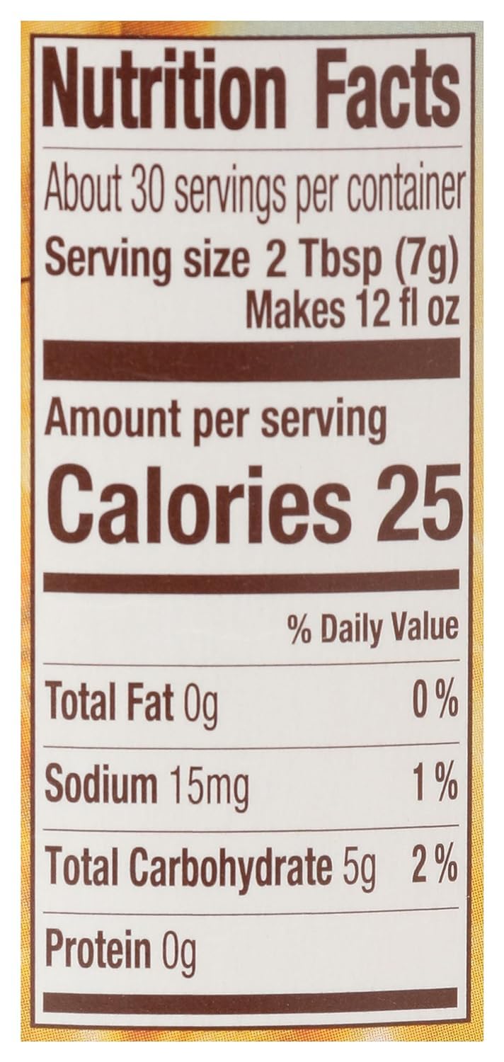 Pero Instant Natural Beverage packaging label close-up emphasizing premium quality