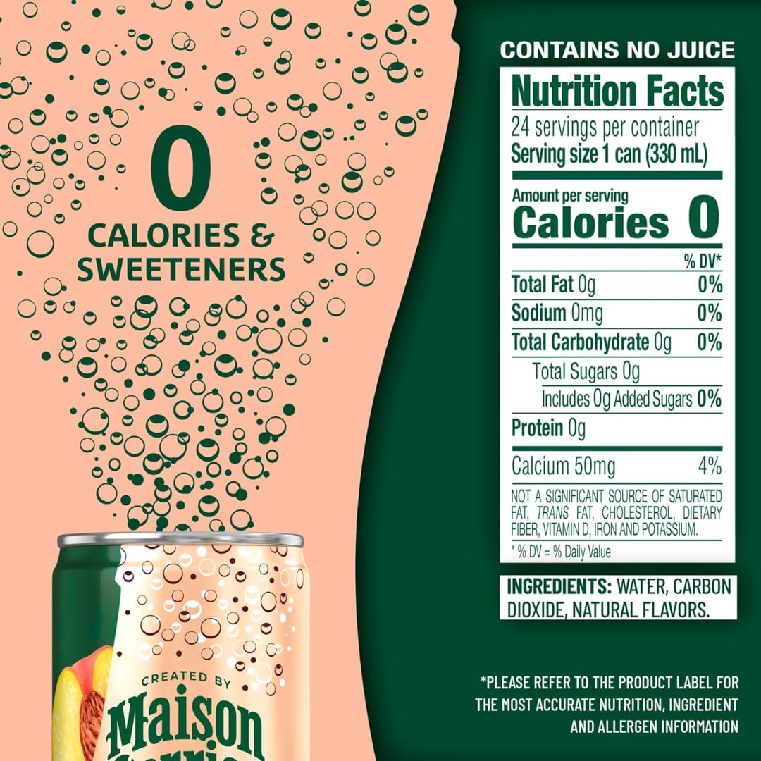 Perrier Forever flavors cans close-up highlighting six naturally flavored options for refreshed hydration.