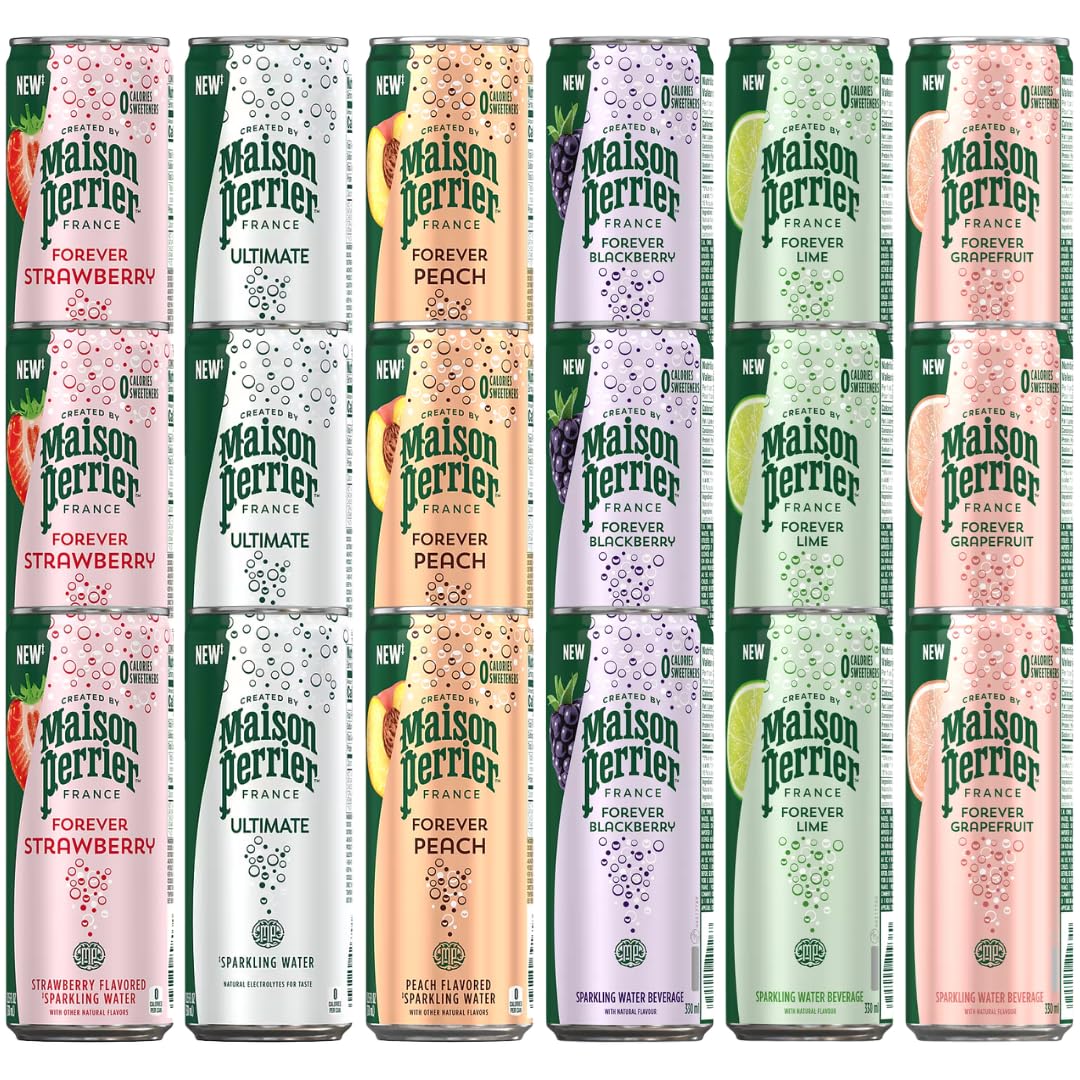 Perrier Forever variety pack front view for versatile sipping at home.