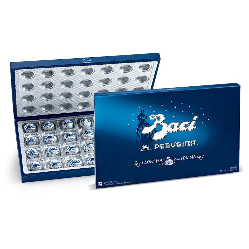 Perugina Baci gift box with 28 chocolates, ideal for gifting or sharing