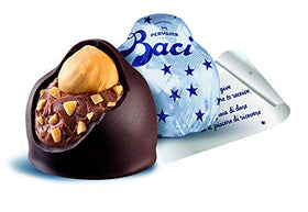 Perugina dark chocolate table display shows elegant packaging for gifting
