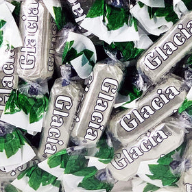 Perugina Glacia Mint Candy closeup emphasizes cool, bracing mint taste perfect for after meals