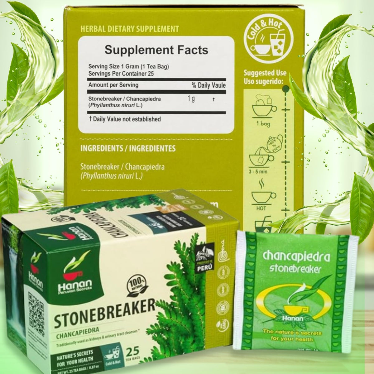Amazon wild harvest imagery for Hanan Chanca Piedra Tea highlighting sustainable sourcing.