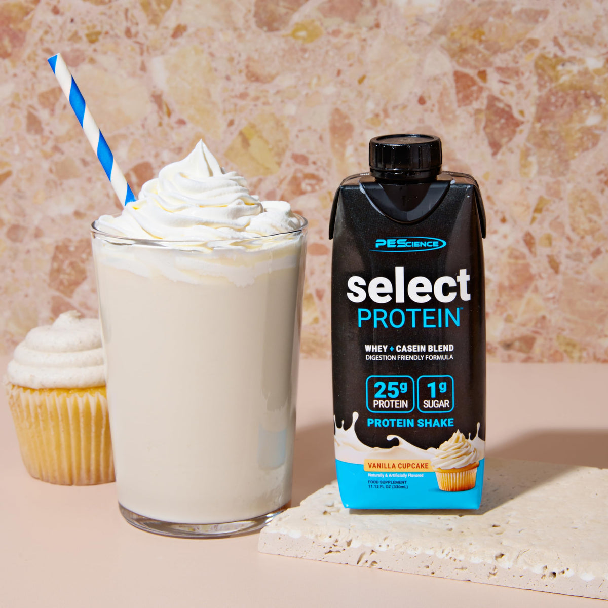 PEScience Select RTD gluten-free and keto-friendly label