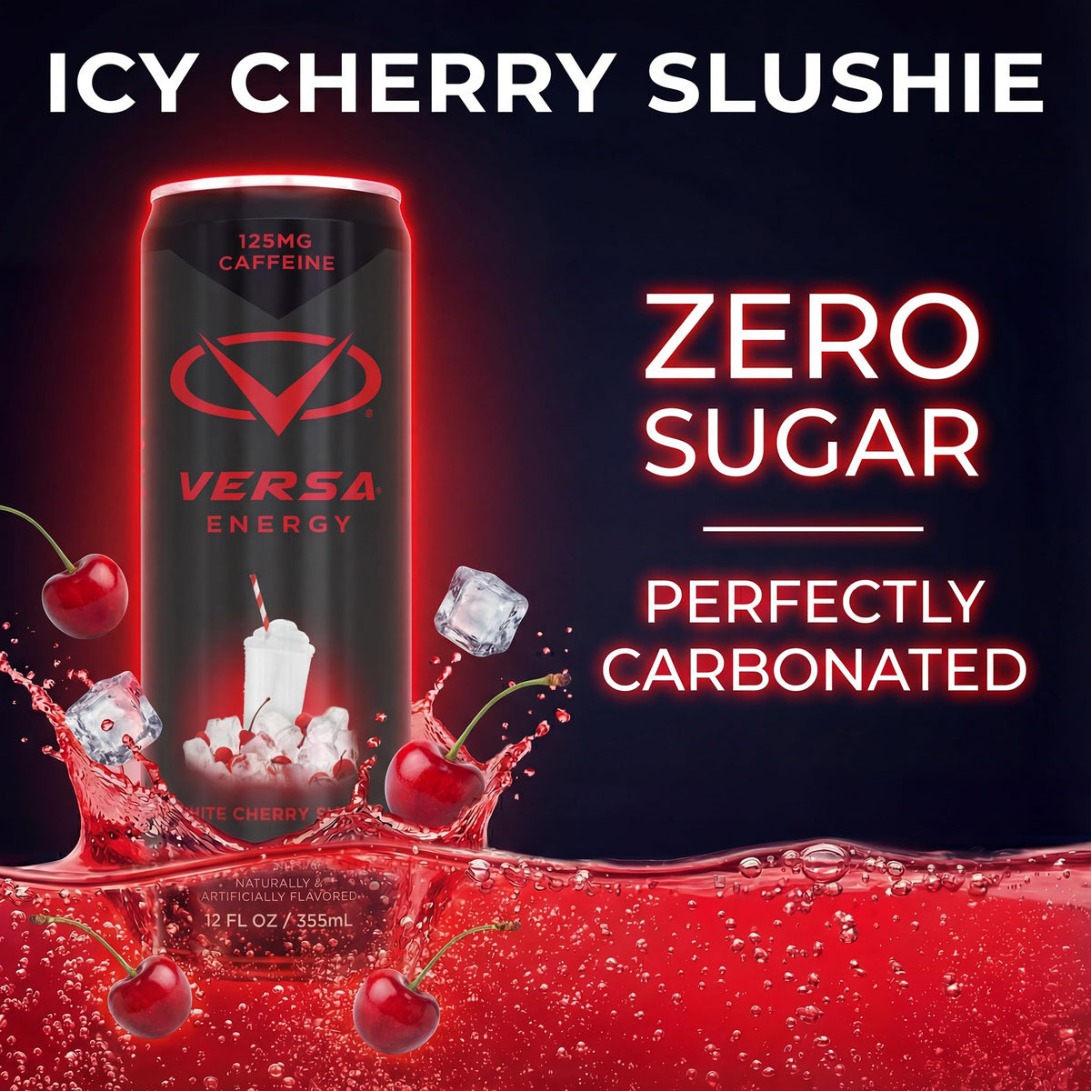 Versa Energy can shows 125 mg caffeine for steady daily lift