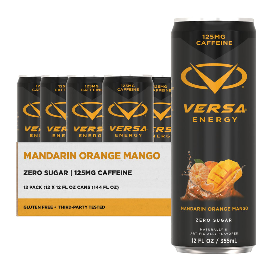 PEScience Versa Energy Orange Mango can with bold flavor and zero sugar for a quick pick-me-up