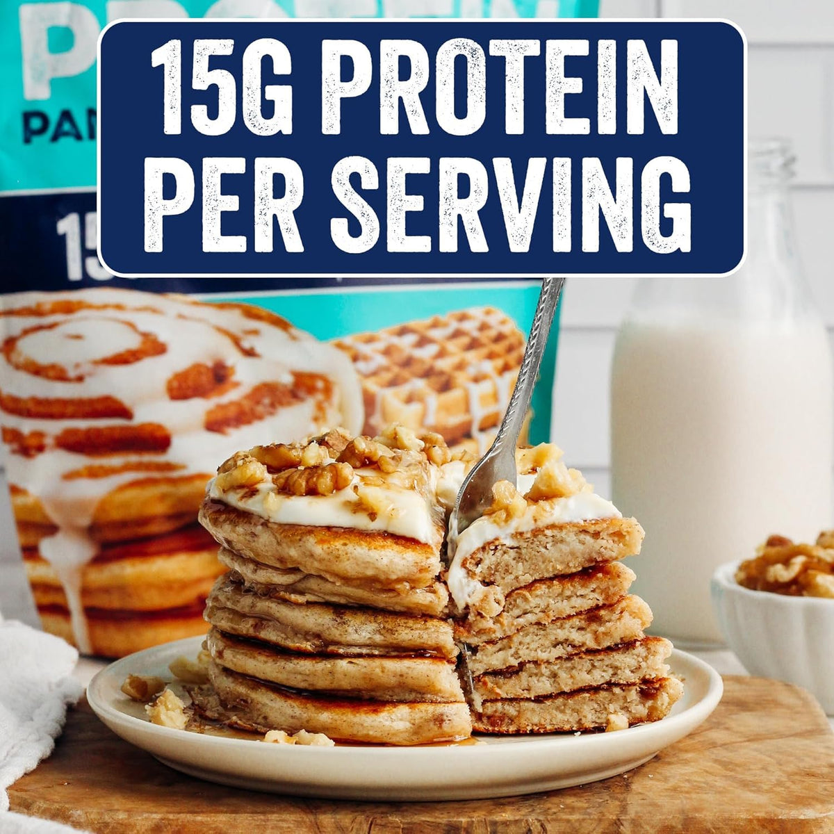 PEScience Whey and Casein blend label highlights complete protein per serving.