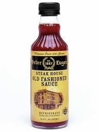 Peter Luger steak sauce, 12.6 oz two-pack bottle, boosts grilled steak flavor
