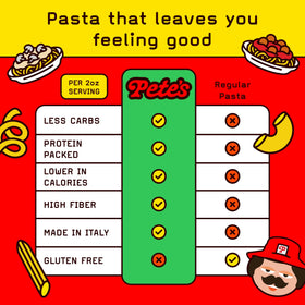 Pete's Pasta rotini cooked on plate with al dente bite.