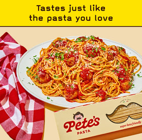 Pete's Pasta packaging displaying the 3-pack 8oz size.