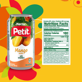 Petit Mango Nectar served over ice for a cool, refreshing experience