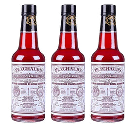 Peychaud's aromatic bitters bottle front view for classic cocktails