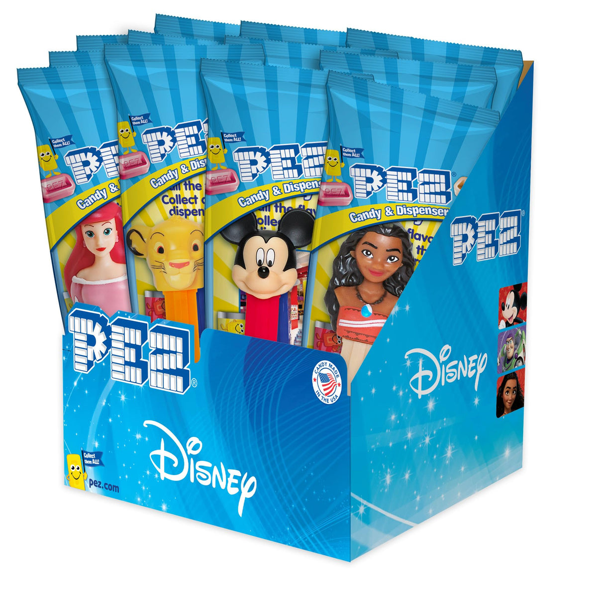 PEZ best-of-Disney and Pixar dispensers with colorful characters for fun party treats