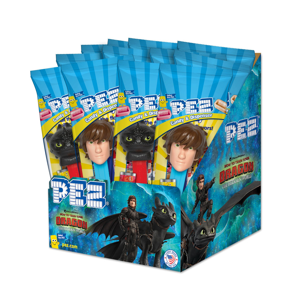 PEZ How To Train Your Dragon Toothless and Hiccup dispensers add playful character to parties and snacking.