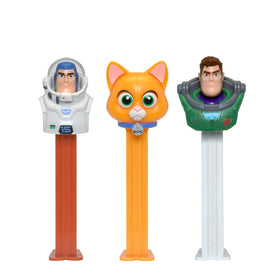 PEZ Lightyear mixed-pack box showing the 12-dispenser set for celebrations