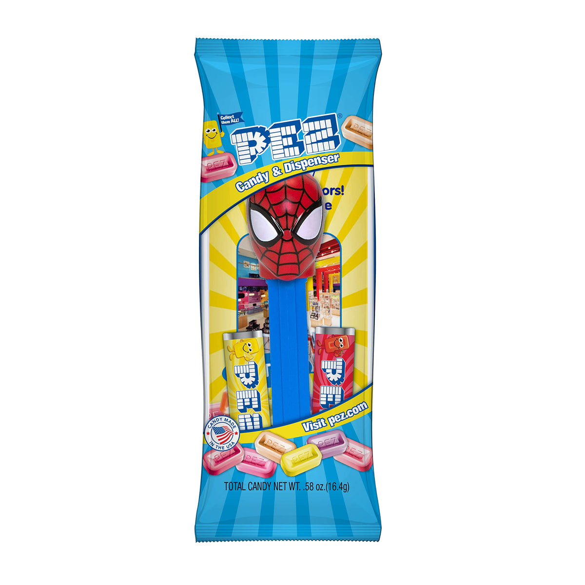 PEZ Marvel candy refills showing two candies per dispenser