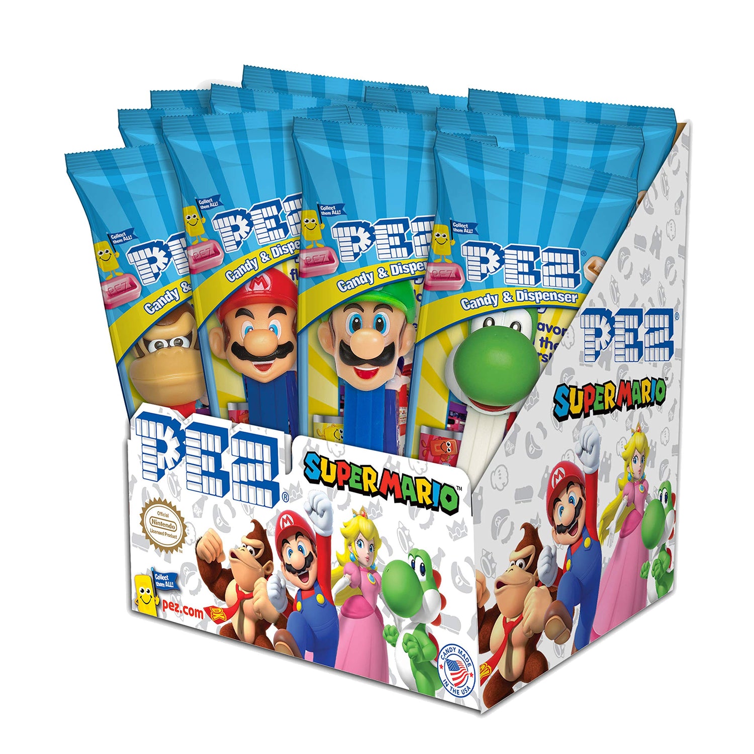 PEZ Nintendo Mario dispenser for playful snacking at parties.