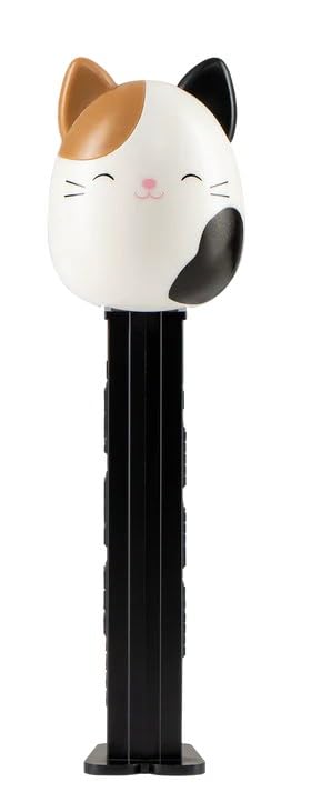PEZ Squishmallows Patty the Cow dispenser with two candy refills for sharing