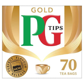 PG Tips Gold non-pyramid bags deliver rich flavor with simple steeping