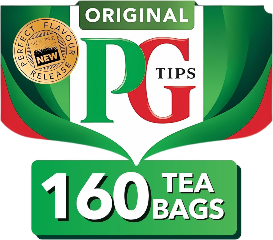 PG Tips Original 160 tea bags with pyramid sachets for a comforting cup