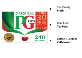 PG Tips Original square bags inside box for optimal water flow and rich flavor