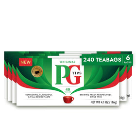PG Tips Original tea cup showing a bold, refreshing brew for a comforting morning