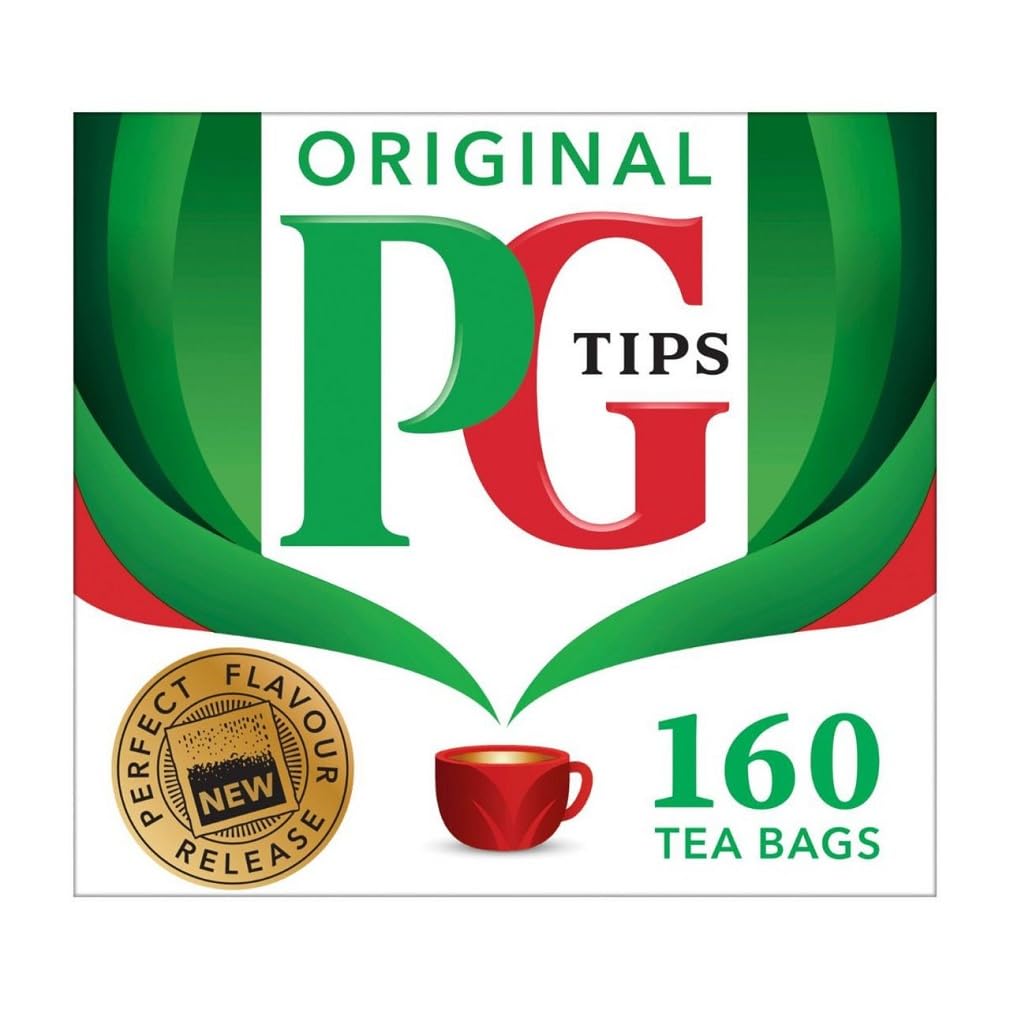 PG Tips square tea bags showing optimized water flow for richer flavor