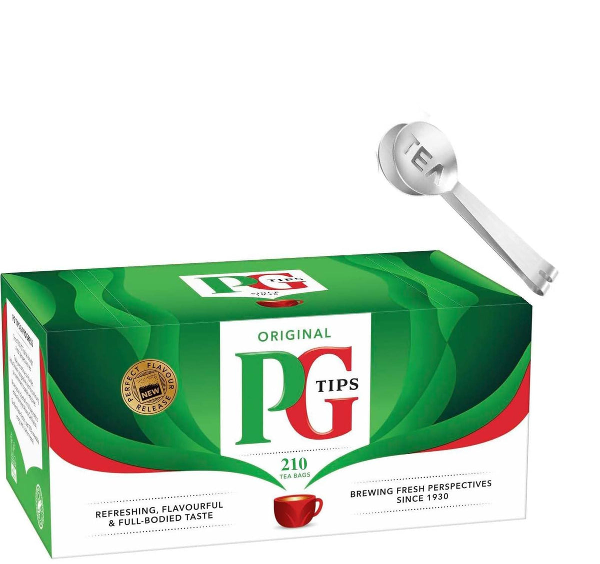 PGTips 240 original tea bags with tea bag spoon for quick, convenient brewing