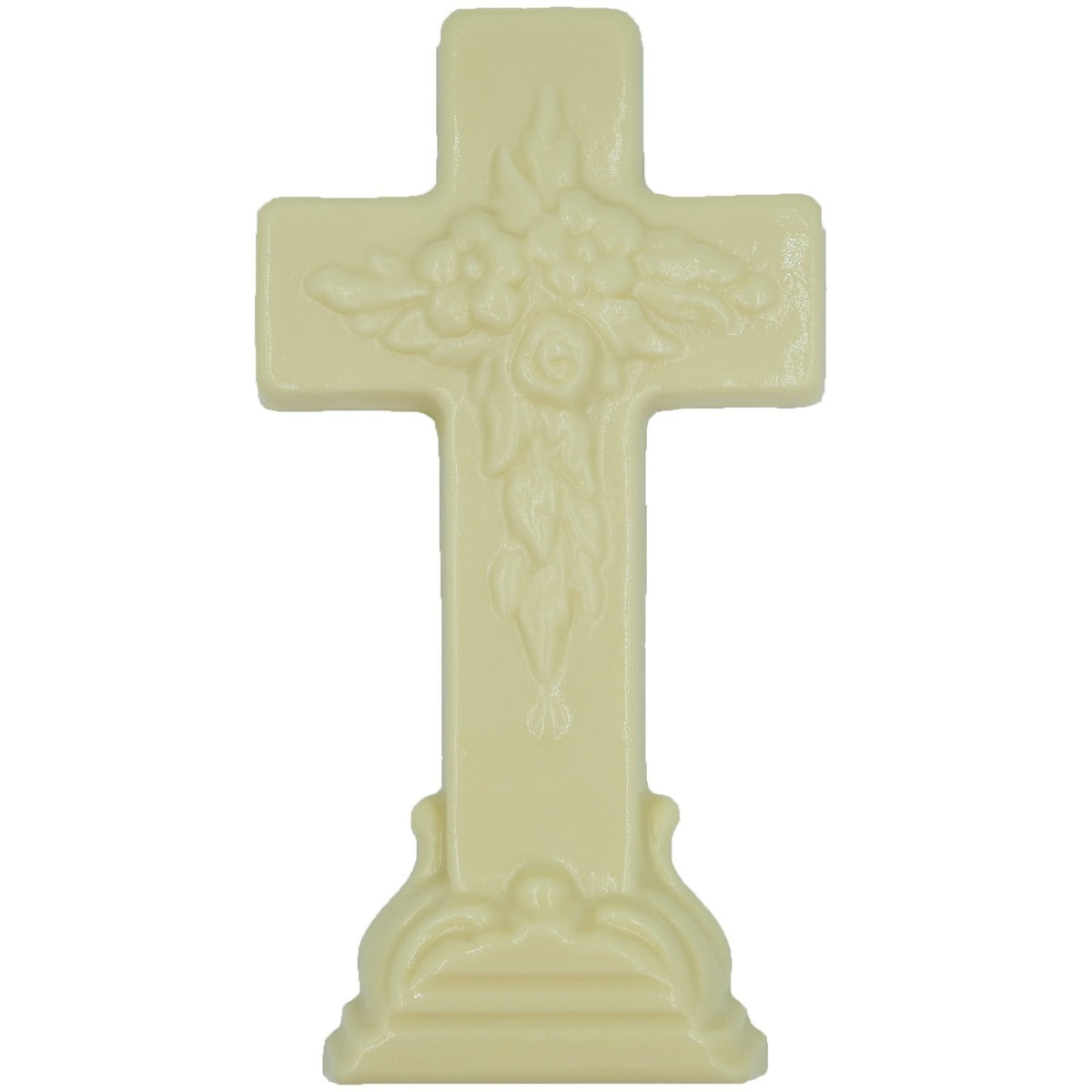 Philadelphia Candies Easter Cross in solid white confection, elegant centerpiece for Easter gifting.